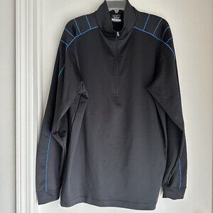 Nike Pro Men’s XL Black Blue 1/4‎ Zip Jacket U.N.U.M